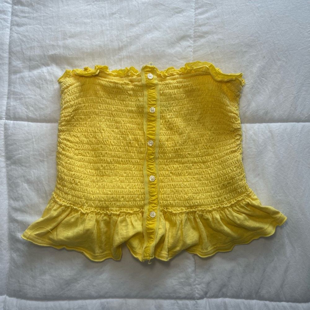 Abercrombie & Fitch Yellow Crop Top